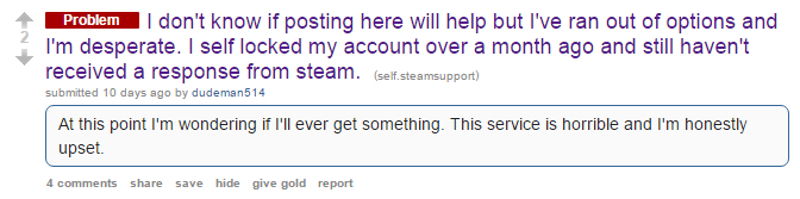 Illustration for article titled Steam Customer Service Is Still Terrible